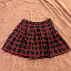 plaid mini skirt
